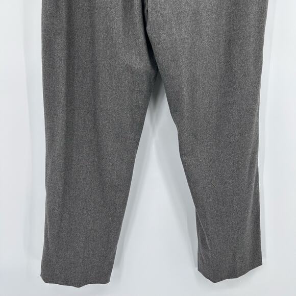 New Polo Ralph Lauren Wool Blend Trouser Pants Gray Tie Waist Womens Size 14 - Picture 10 of 11